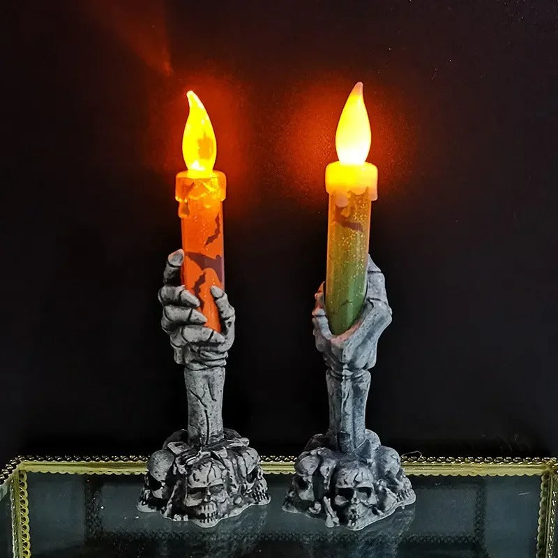 Halloween Skeleton Ghost Hands Led Candles
