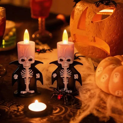 Halloween Skeleton Flameless LED Candle