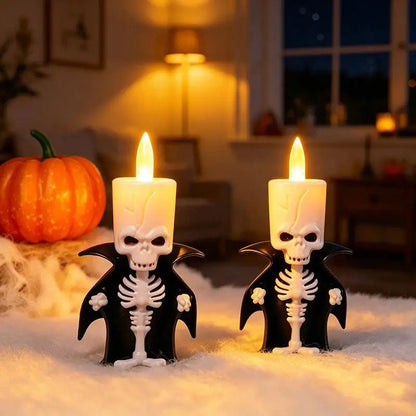 Halloween Skeleton Flameless LED Candle