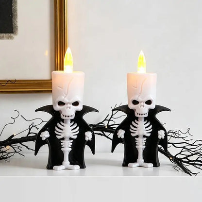 Halloween Skeleton Flameless LED Candle